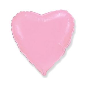 Flexmetal Fóliový balón srdce satén svetlo ružová 46 cm