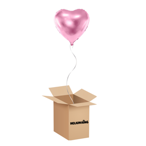 HeliumKing Balónový box - Srdce svetloružové 45 cm