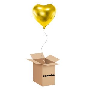 HeliumKing Balónový box - Srdce zlaté 45 cm