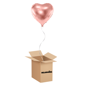 HeliumKing Balónový box - Srdce ružovozlatý  45 cm