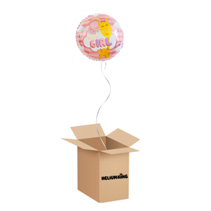 HeliumKing Balónový box - Baby girl kruh 45 cm