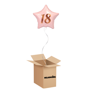 HeliumKing Balónový box - Hviezda 18. narodeniny, ružová