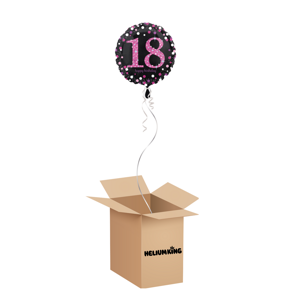 HeliumKing Balónový box - 18 trblietavá ružová