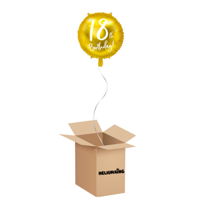 HeliumKing Balónový box - 18tka (zlatý)