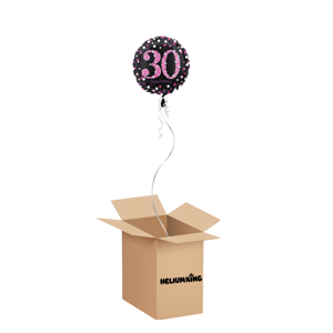 HeliumKing Balónový box - 30 trblietavá ružová