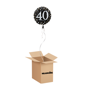 HeliumKing Balónový box - 40 trblietavá zlatá