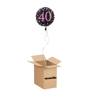 HeliumKing Balónový box - 40 trblietavá ružová
