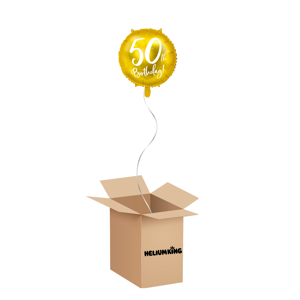 HeliumKing Balónový box - 50tka (zlatý)