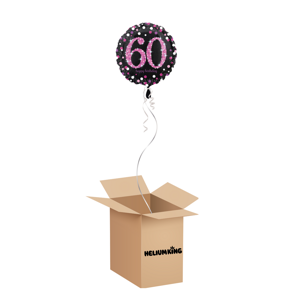 HeliumKing Balónový box - 60 trblietavá ružová
