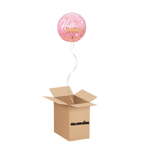 HeliumKing Balónový box ružový - Hello World