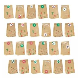 Adventný kalendár DiY papierové vrecká 24 ks