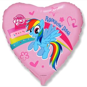 Balónik fóliový Pony s dúhou