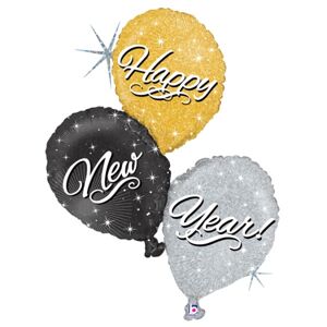 Balónik fóliový HNY Trio