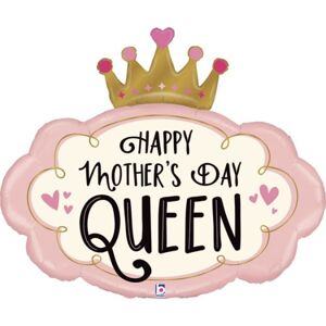 Balónik fóliový Happy Mother´s Day Queen 37"/94 cm