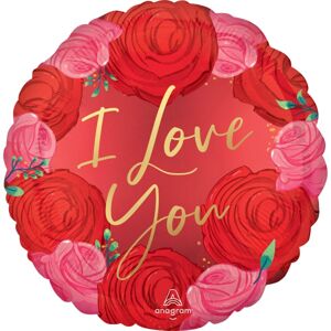 Balónik fóliový Ruža I Love You 45 cm