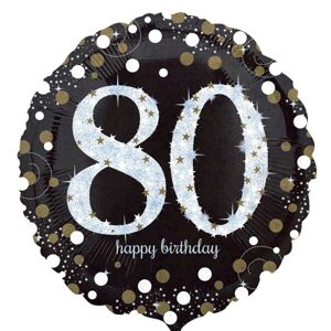 Balónik fóliový Sparkling Birthday 80
