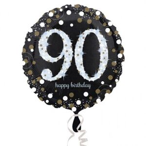 Balónik fóliový Sparkling Birthday 90