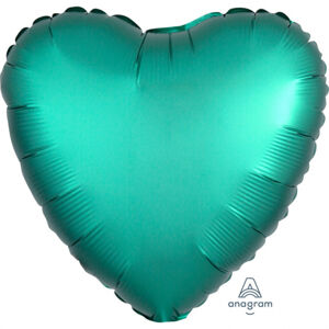 Balónik fóliový Srdce zelené Jade 43cm