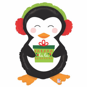 BALÓNIK fóliový Vianočný tučniak 49 x 72 cm