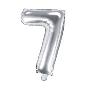 BALÓNIK fóliový "7" strieborná 35cm
