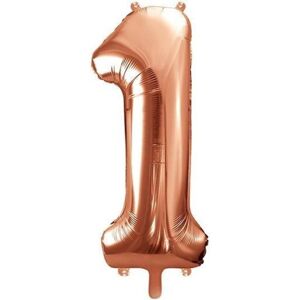 Balónek číslo rose gold 1 foliové 86 cm