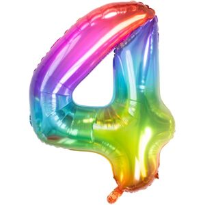 BALÓNIK fóliový číslo 4 Yummy Gummy Rainbow 86cm