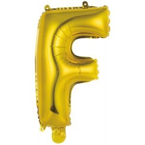 Balónik fóliový mini písmeno F zlaté 34 cm