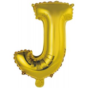 Balónik fóliový mini písmeno J zlaté 34 cm