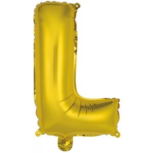 Balónik fóliový mini písmeno L zlaté 34 cm