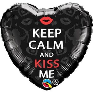 BALÓNIK fóliový srdce čierne Keep Calm