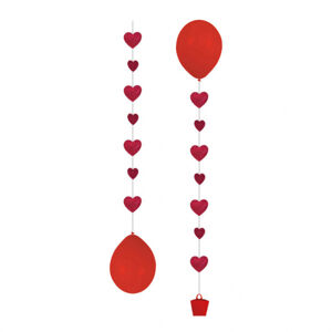 Balónikové reťaze Srdce 3ks