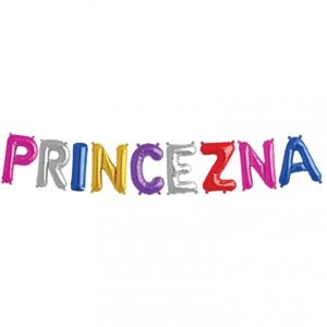 Balónikový nápis v češtine Princezna