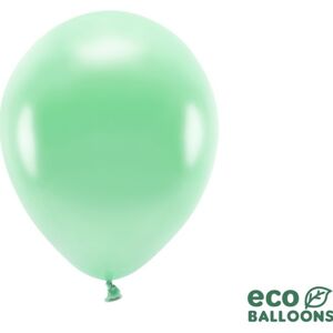 Balóniky Eco metalické mint 26 cm 100 ks