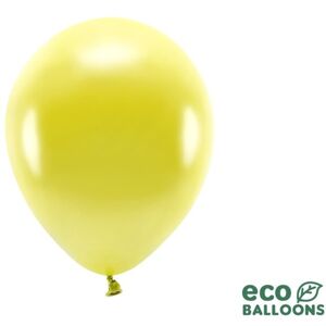 Balóniky Eco metalické 26 cm žlté 100 ks