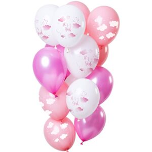 BALÓNIKY buket BABY SHOWER GIRL latexové 30cm 12ks