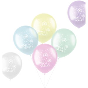 Balóniky latexové Make a Wish pastelový mix 33 cm 6 ks