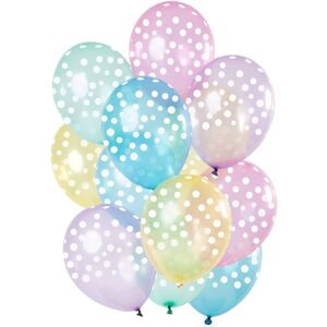 BALÓNIKY buket BODKY latexové biele 30 cm 12 ks