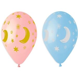 BALÓNIKY latexové Mesiac a hviezdy 33cm 5ks