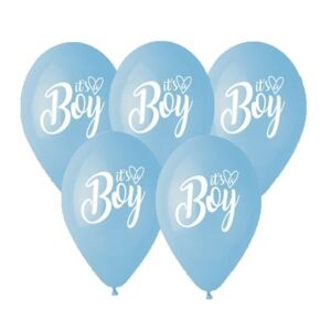 Balóniky latexové modré It´s a boy 33 cm 5 ks