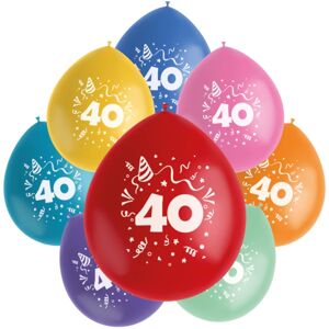 Balóniky latexové na zavesenie Color Pop "40" mix farieb 23 cm 8 ks