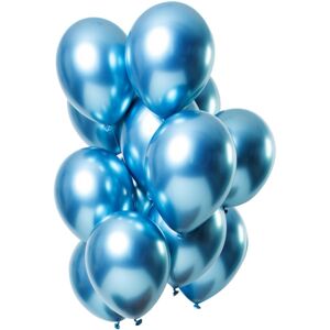 Balóniky latexové žiarivé modré 33 cm 12 ks