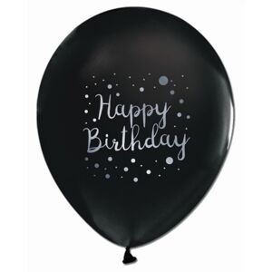 Balóniky latexové HB čierne 30 cm 5 ks