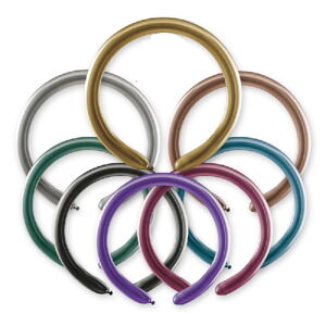 Balóniky modelovacie chrómové mix farieb 5 cm / 140 cm 50 ks