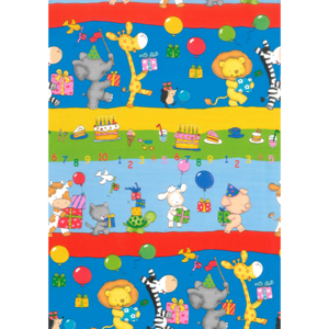 Baliaci papier Zvieratká s darčekmi 200 x 70 cm