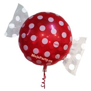 Balón fóliový Bonbón červený