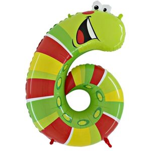 Balón fóliový číslica "6" húsenica