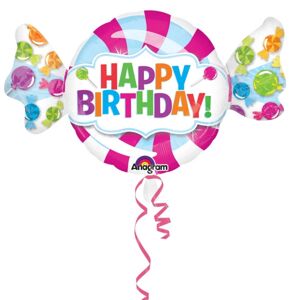 Balónik fóliový Bonbón Happy Birthday