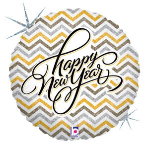 Balónik fóliový Happy NY holografický 1ks