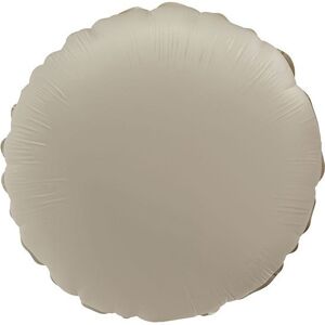 Balónik fóliový Kruh krémové latté, matný 45 cm