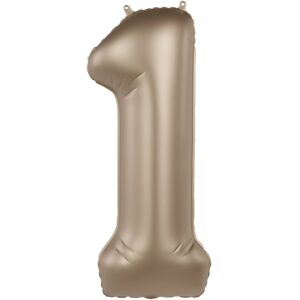 Balónik fóliový číslo 1 Starlight Gold, saténový lesk 86 cm